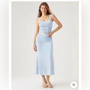 New with tags OGL Eco-SkinKiss®2.0 Ruched Sides Square Brami Tank Top-Hip Length